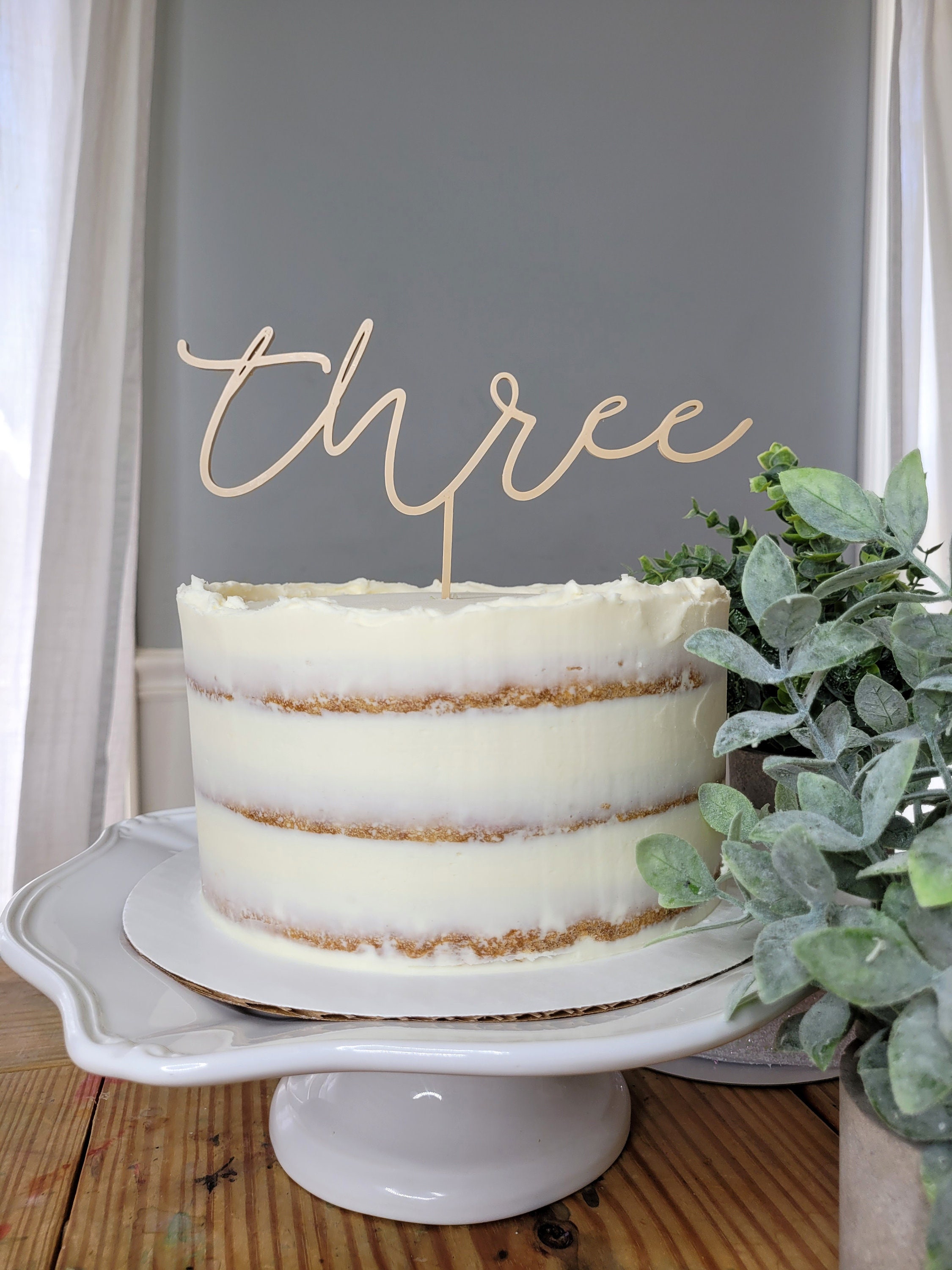 Tre torta topper / terzo compleanno torta / 3 o compleanno Topper / 3 Cake Topper / Birthday Cake Topper / Boho Cake Topper / Rustic Cake Topper