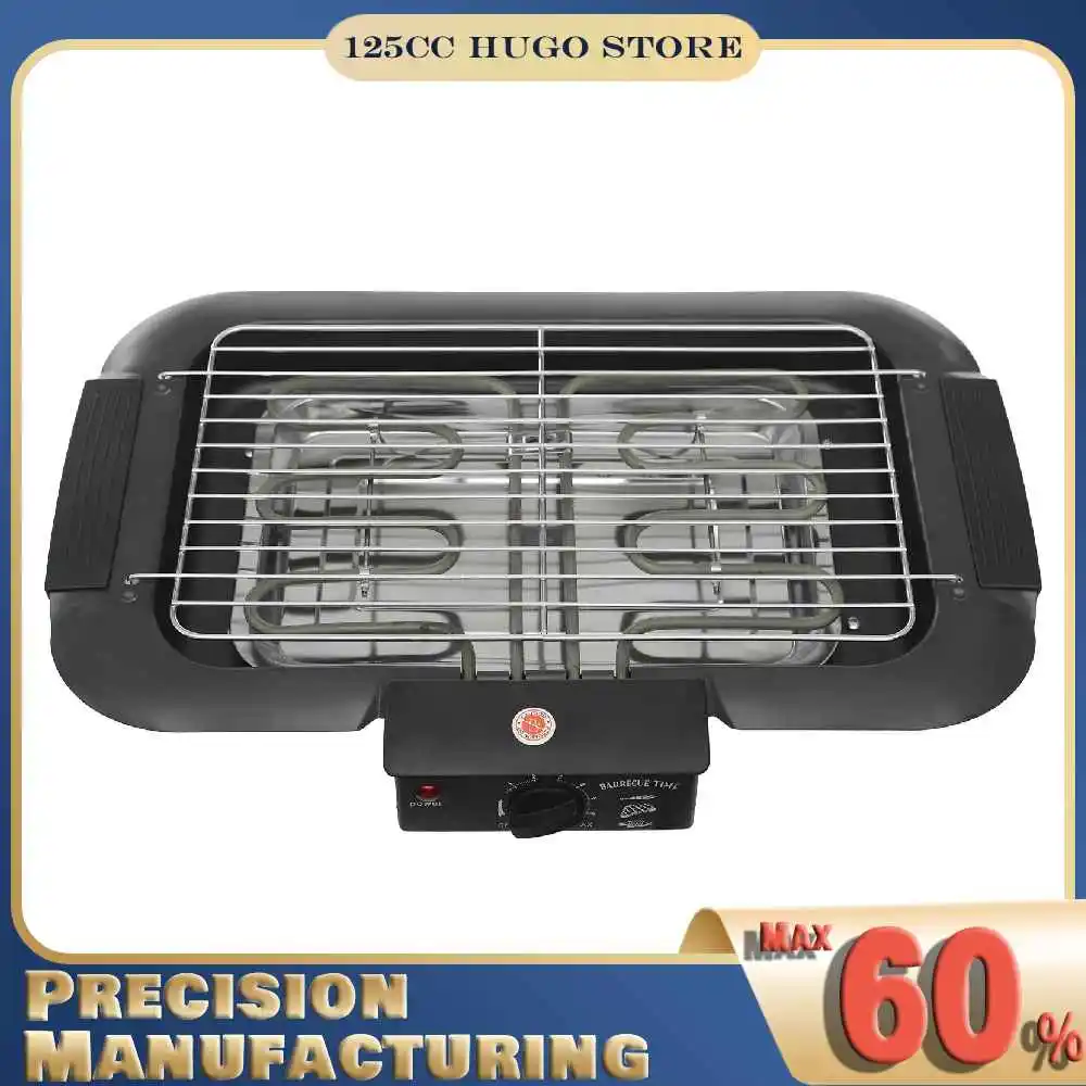 Elektrogrill, 2000 W, 6 Gänge, elektrischer Tischgrill, leichter Arbeitsplatten-Grill Image