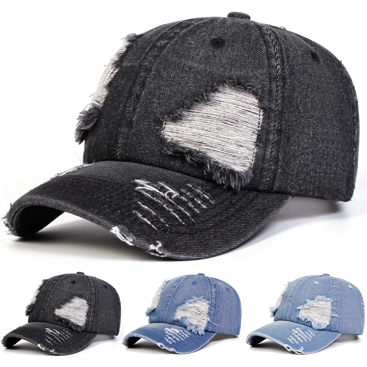 Unisex Broken Cowboy Baseball Caps Frühling und Herbst Outdoor verstellbare Freizeithüte Sonnenschutzhut Sportkappe Image
