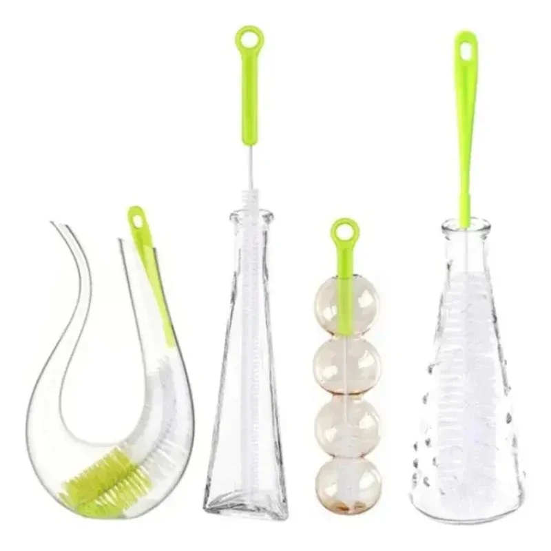 5-teilige Tassenbürste mit langem Stiel, Babyflaschenbürste, Dekanterbürste, Glas, Teetasse, Bürste, Reinigungsbürste, Set, Thermoskanne, Tassen-Reinigungsbürste Image