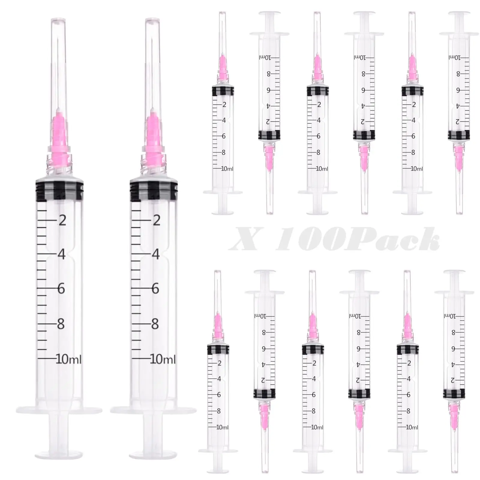 10 ml Luer-Lock-Spritze mit 18 G 1,5 Zoll Nadel, steril, einzeln verpackt für Labor, Flüssigkeitsmessung, industrielle Abgabe Image