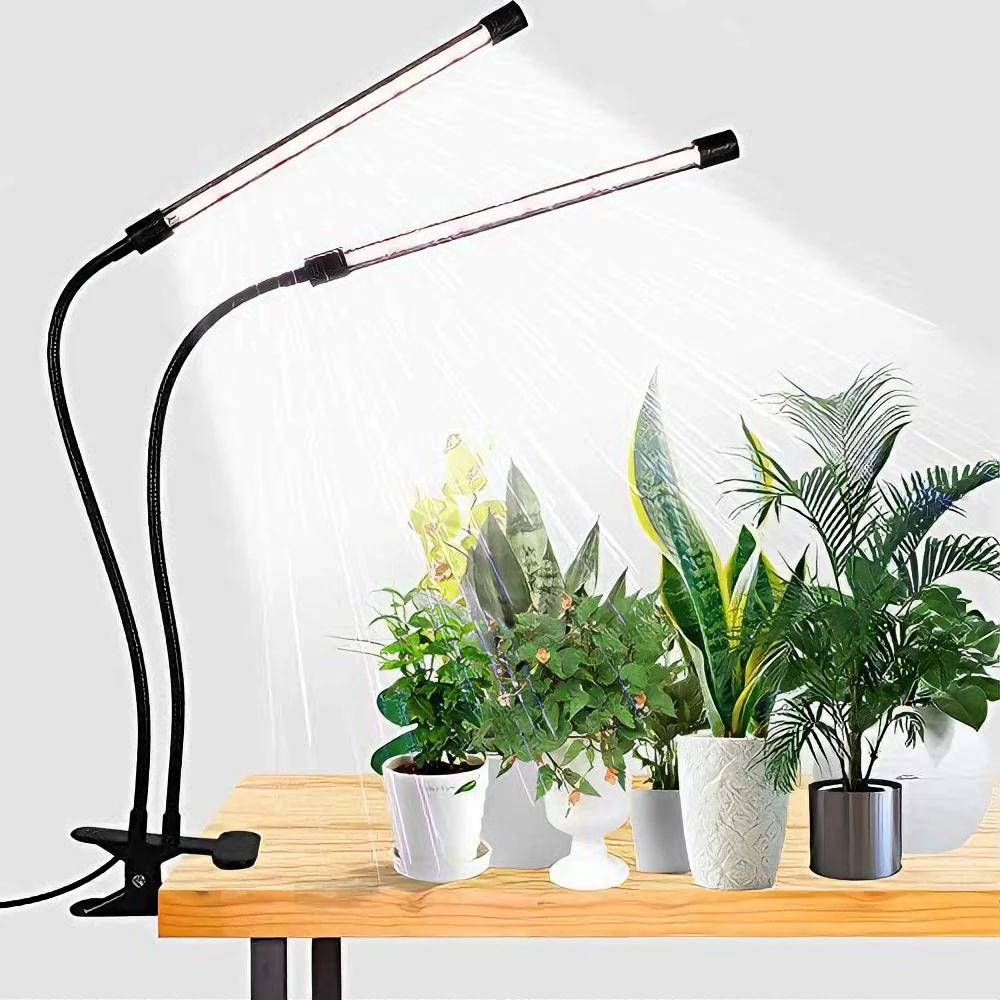 1/2/3/4 Kopf LED Clip Auf Pflanze Wachsen Licht Hause Blume Sämling Ergänzende Lampe Volle Spektrum Phyto lampe für Pflanzen Innen Image