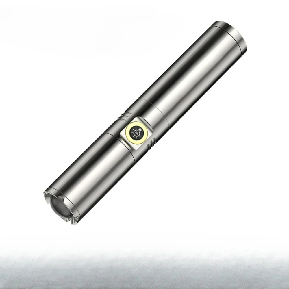 Outdoor-Taschenlampe aus Aluminiumlegierung, superhelle Laserkanone, ultrahelle, lange Laufzeit, multifunktionale, wiederaufladbare tragbare Taschenlampe Image