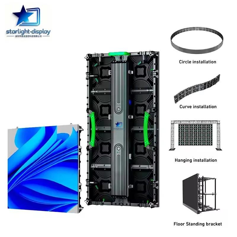 LED-Bühnenverleihbildschirm 500 x 1000 mm Panel P3.9 LED-Matrixbildschirm mit hoher Helligkeit für den Außenbereich, Fabrikanpassung Image