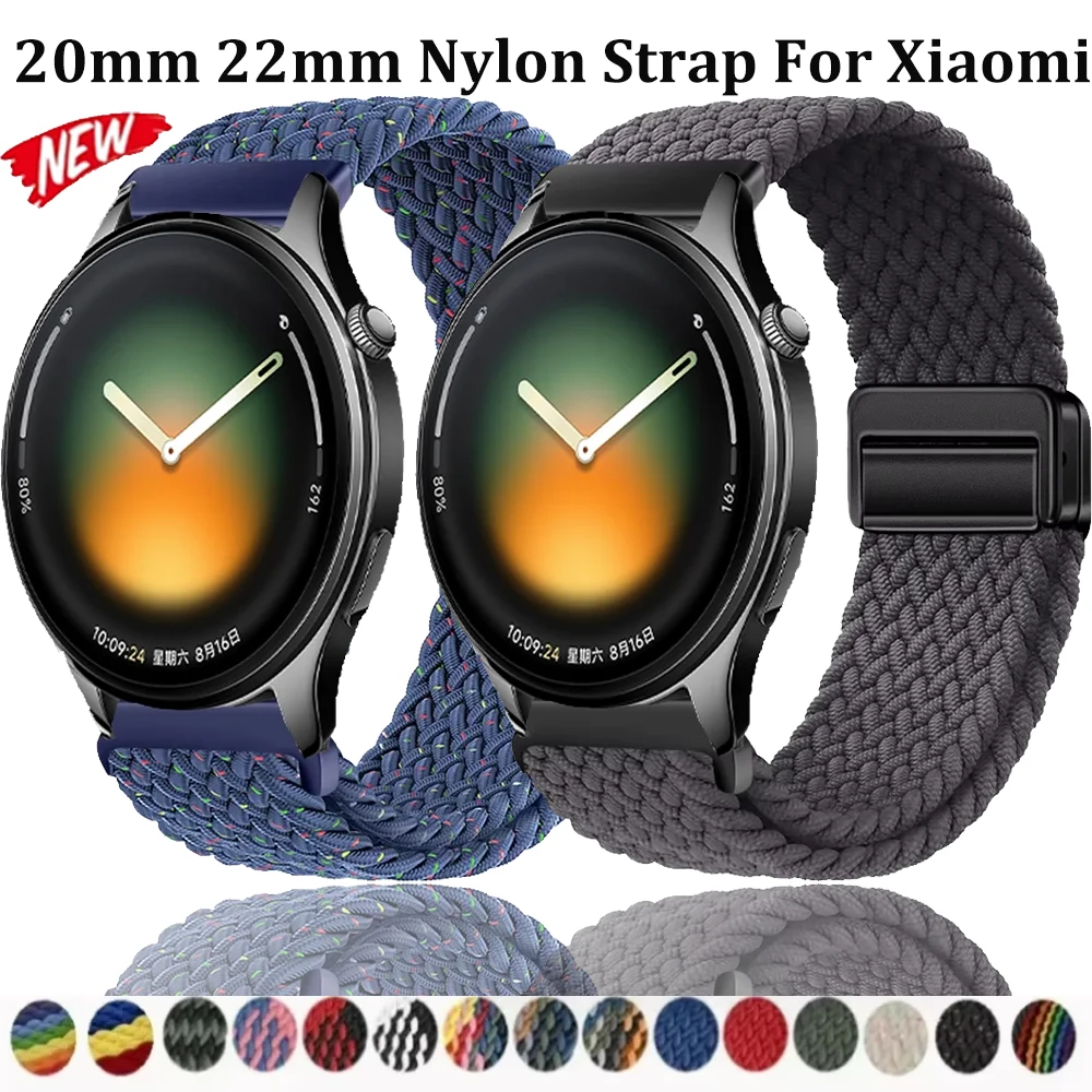 20mm 22mm Nylon-Armband für Xiaomi Watch 5 S4-3-2-1 S1 Color 2/1 Sport Magnetisches Armband Realme Watch 5-S-3 OPPO Watch S-S2-X2-X-3 Image