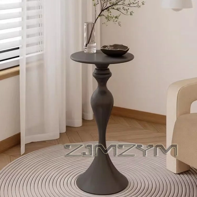 Nordischer runder Couchtisch, luxuriöser Wohnzimmer-Dekor, stabiles Wohnmöbel-Zubehör aus Edelstahl, Couchtisch, Beistelltisch Image