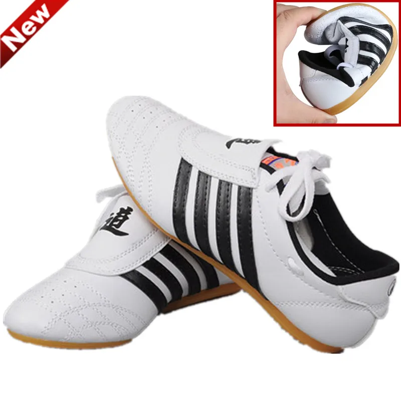 Vier reisen Taekwondo Schuhe Erwachsene Kinder atmungsaktive KICK Boxing Kampfkunst Sneaker karate Training billig Komfortable WTF schuhe Image