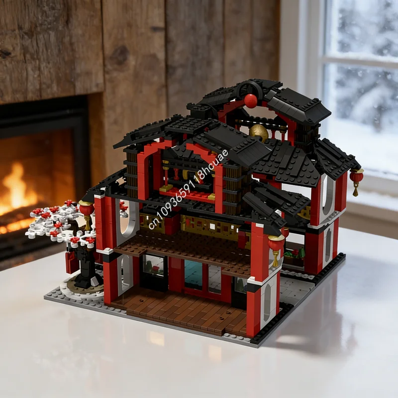 929-teiliges MOC Ninjago Straßenmodell Chinesische Traditionelle Feste Bausteine Konstruktions-Weihnachtsgeschenk Spielzeug-Idee Bausteine Image