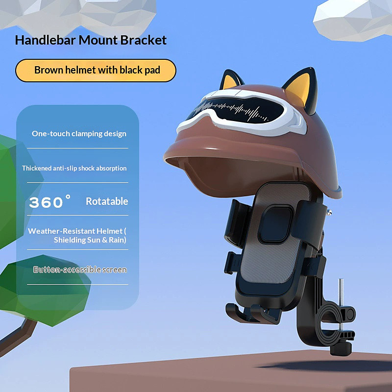 Phone Sun Visor, Cute Earflap-Style Phone Holder, Anti-Glare and Anti-Reflective Phone Mount, Suitable for Motorcycles, Bicycles, and Cars