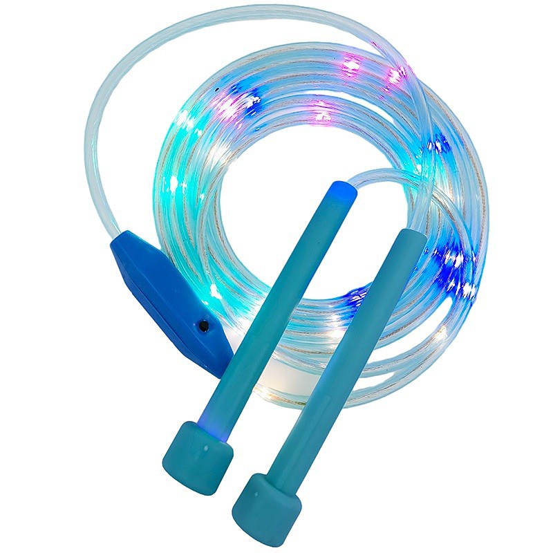 LED Light-Up Jump Rope for Kids, Adjustable Length Glowing Skipping Rope, Tangle Free PVC Jumping Rope Colorful Luminous Jumping Rope for Indoor Outdoor Fitness Exercise Night Party Favors