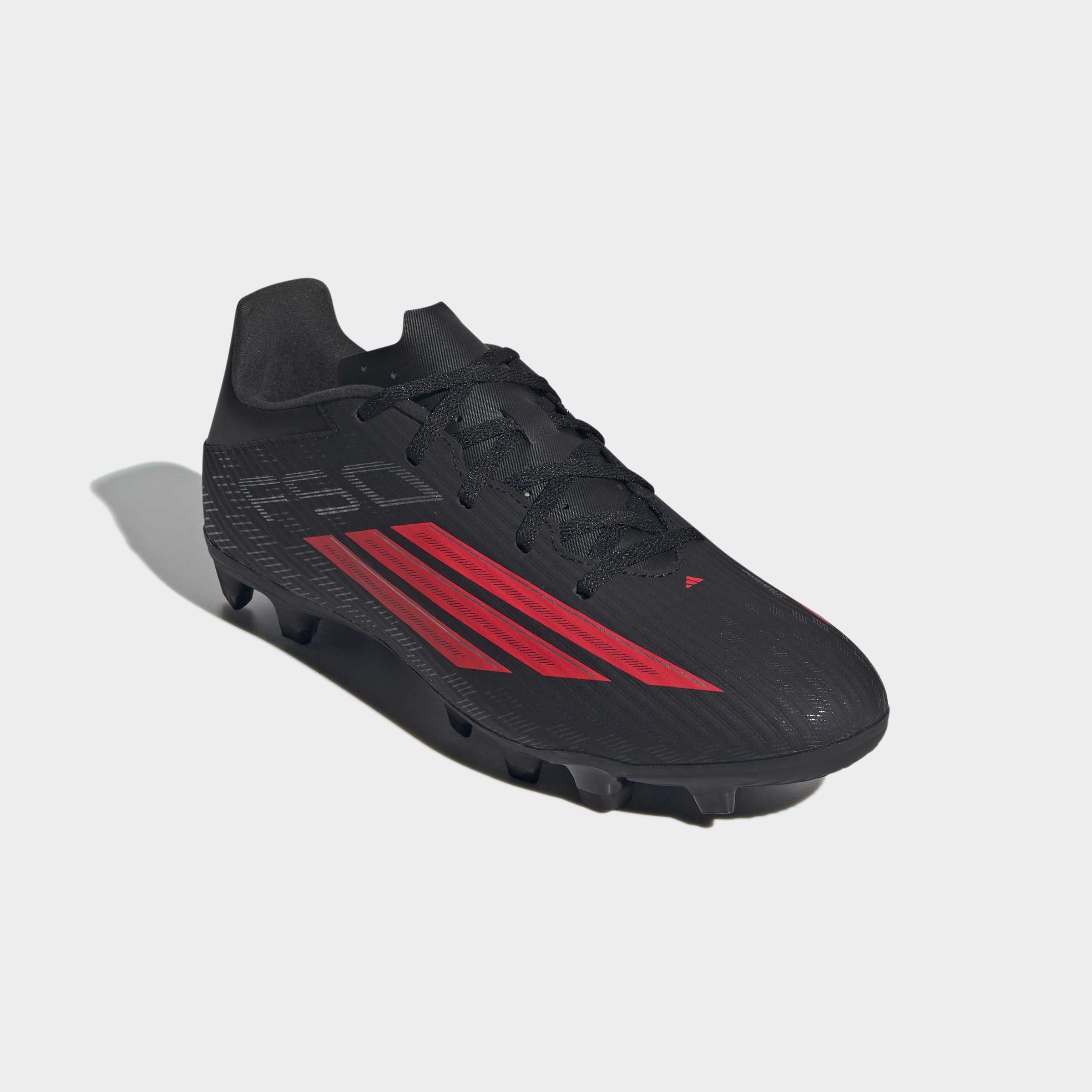 Fußballschuh ADIDAS PERFORMANCE "F50 CLUB, FESTE/GEMISCHTE BÖDEN", Gr. 41, core schwarz, lucid rot, core schwarz, Synthetik, Textil, Schuhe Fußballschuh, für viele verschiedene Böden geeignet