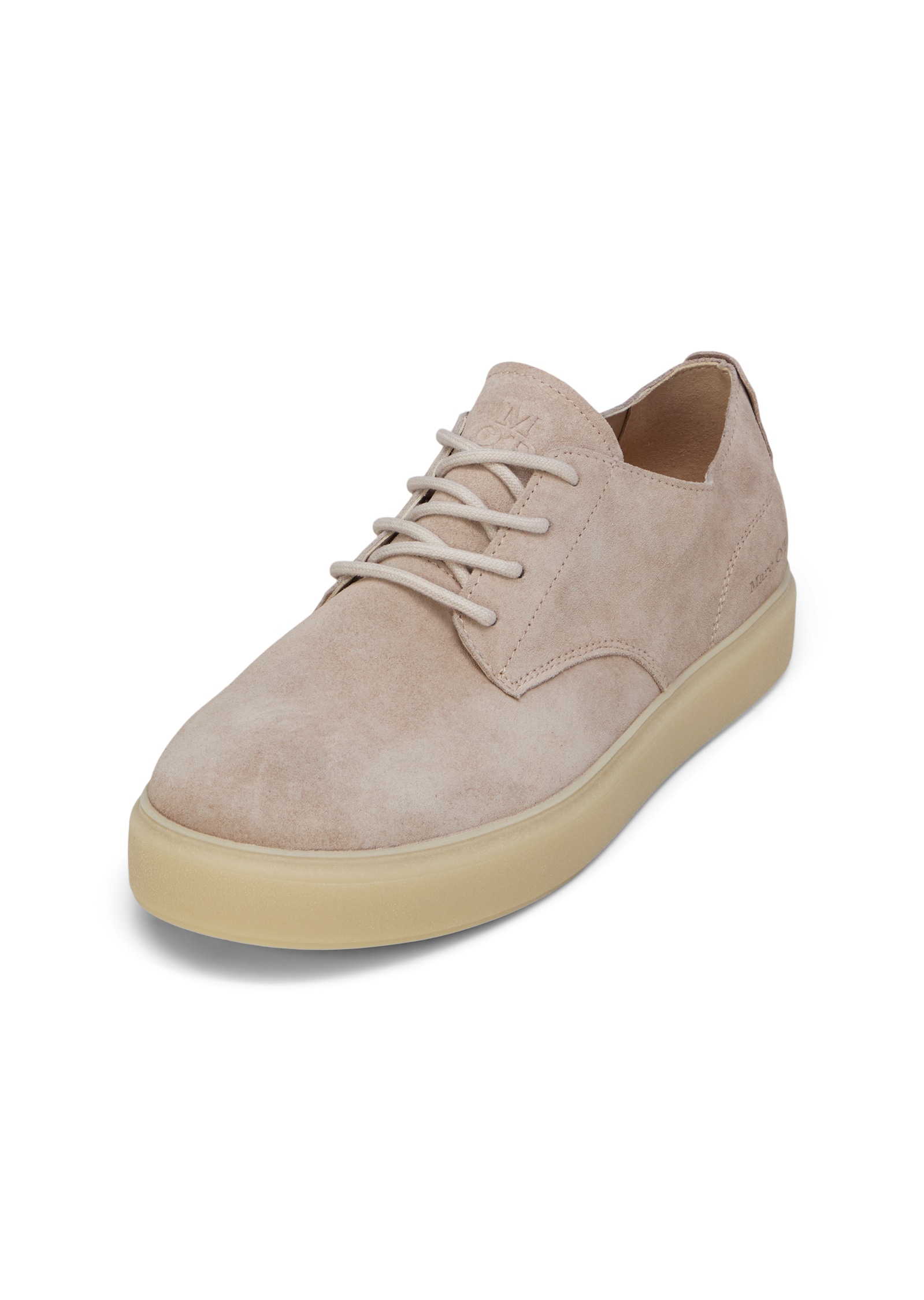 Schlupfboots MARC O'POLO "aus geöltem Veloursleder", Herren, Gr. 43, light taupe, Obermaterial: 100% Leder (Rind), unifarben, Schuhe Schlupfboots