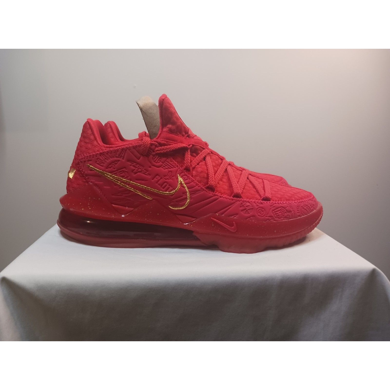 Nike Shoes | 2020 Nike Lebron 17 Low Shoes Mens Size 9.5 Red Gold Basketball Cd5008-600 Snea | Color: Red | Size: 9.5