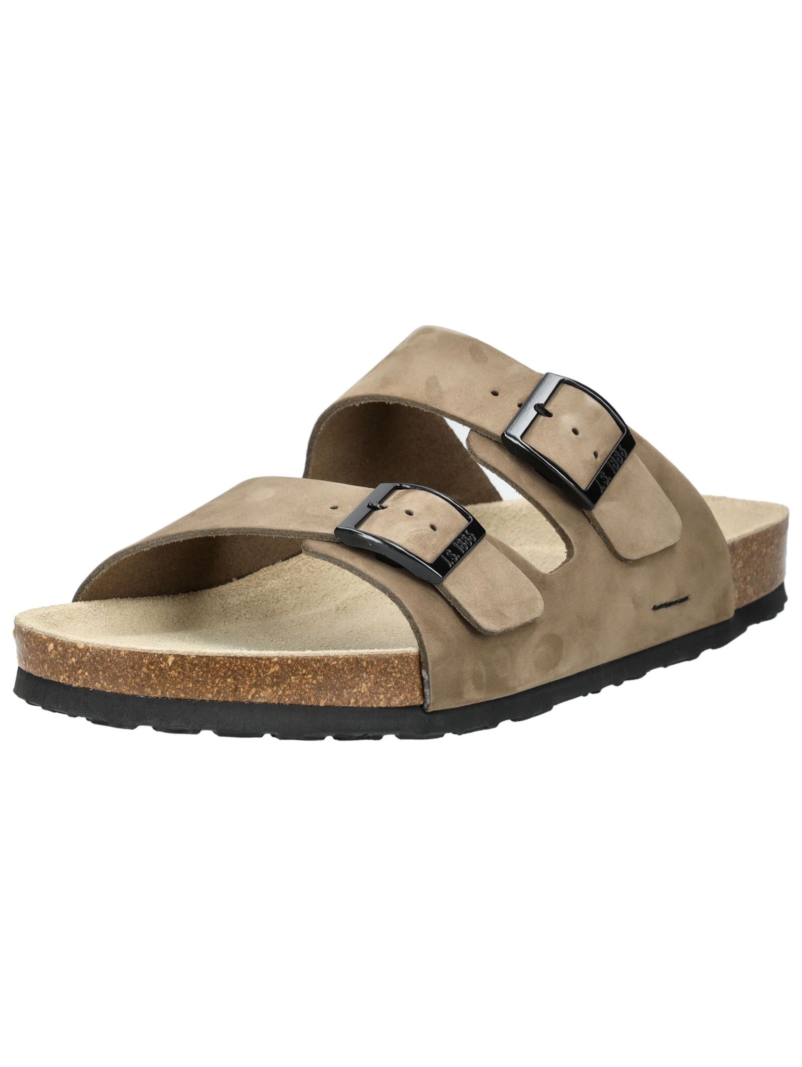 Pantolette JOSEF SEIBEL "Josef Seibel Pantoletten Leder", Herren, Gr. 46, grün, Leder, Schuhe Pantolette