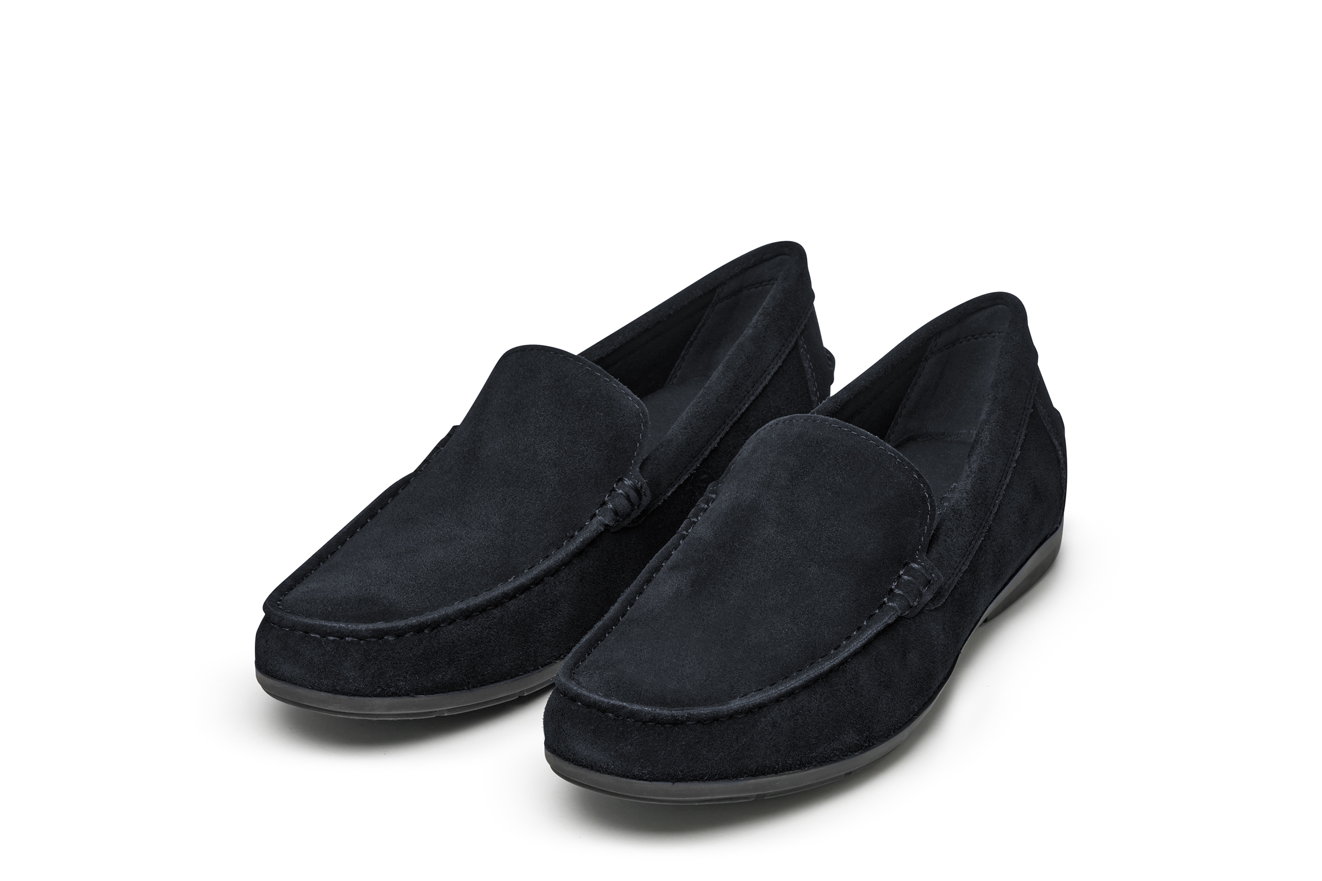 Slipper GEOX, Herren, Gr. 44, navy, Veloursleder, Schuhe Slipper, Businessschuh, Flats, Schlupfschuh mit Logo
