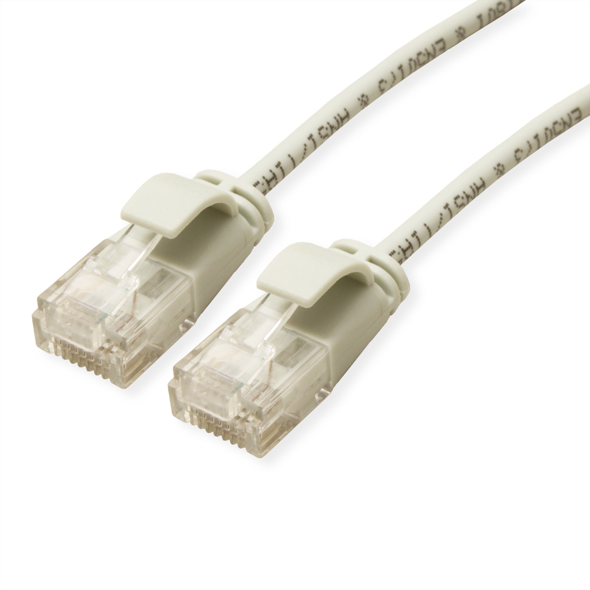 ROLINE GREEN UTP Patchkabel Cat.6A (Class EA), LSOH, slim, grau, 1 m Image
