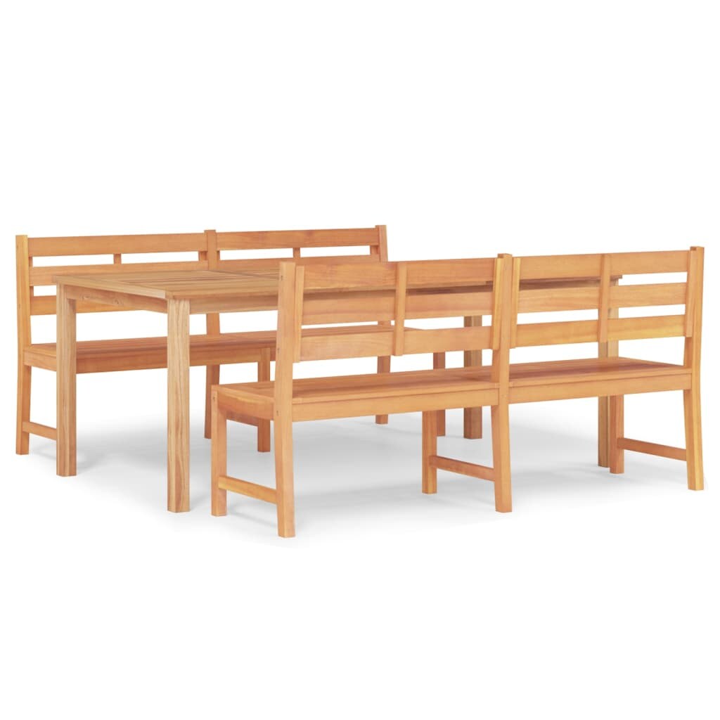 vidaXL 3-tlg. Garten-Essgruppe Massivholz Teak Image