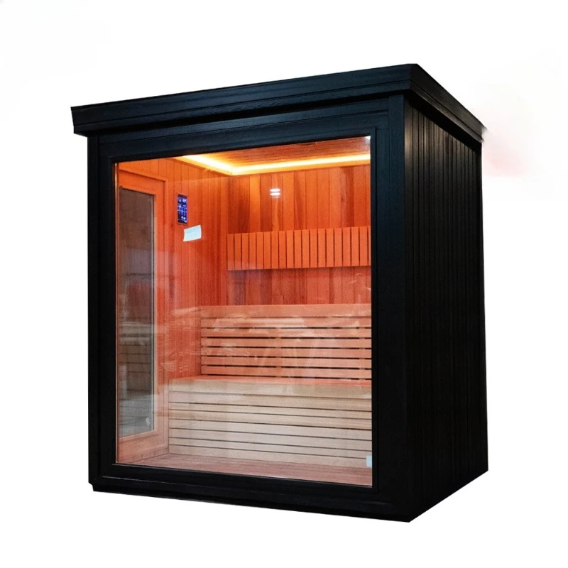 Bestseller Outdoor Traditionelle Sauna Nass- und Trockendampfsauna Ferninfrarot-Sauna Elektrische Heizung 6kW Havia Image