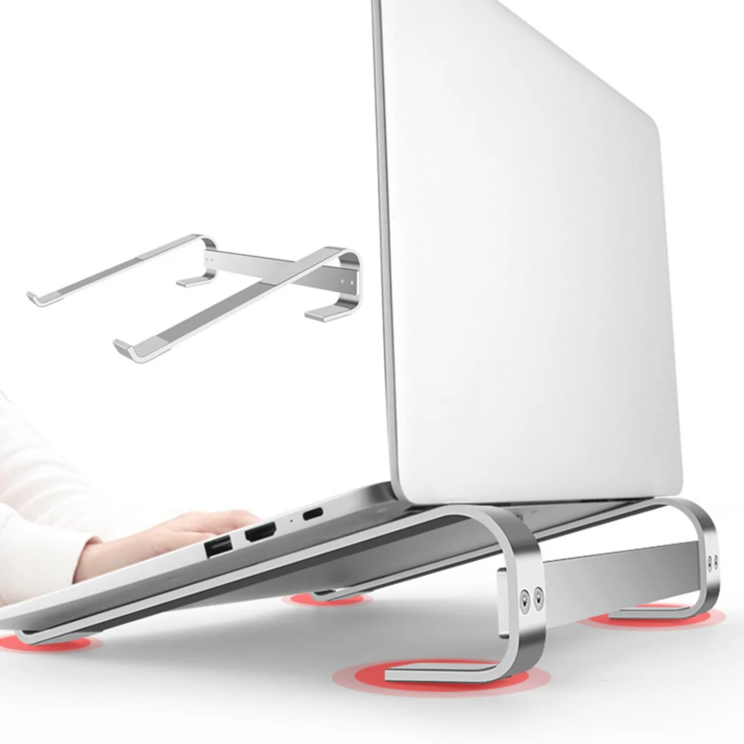 Desktop-Laptop-Ständer mit Anti-Rutsch-Funktion für das Heimbüro, 9,7–17,3 Zoll Notebook-Halter für MacBook Air/Pro, HP Book 15, RedmiBook 16 Mount Image