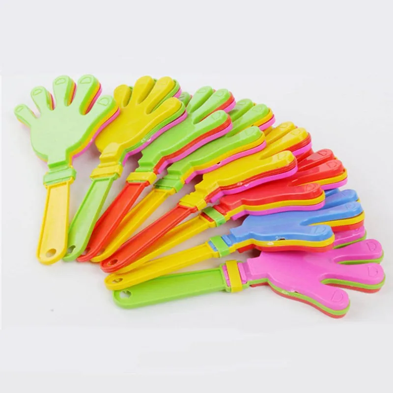 3 stücke Farbe Zufällig Mode Bunte Hand Klöppel Requisiten Kinder Palm Klatschen Jubeln Geburtstag Geschenk Party Favors Klatschen Spielzeug Image