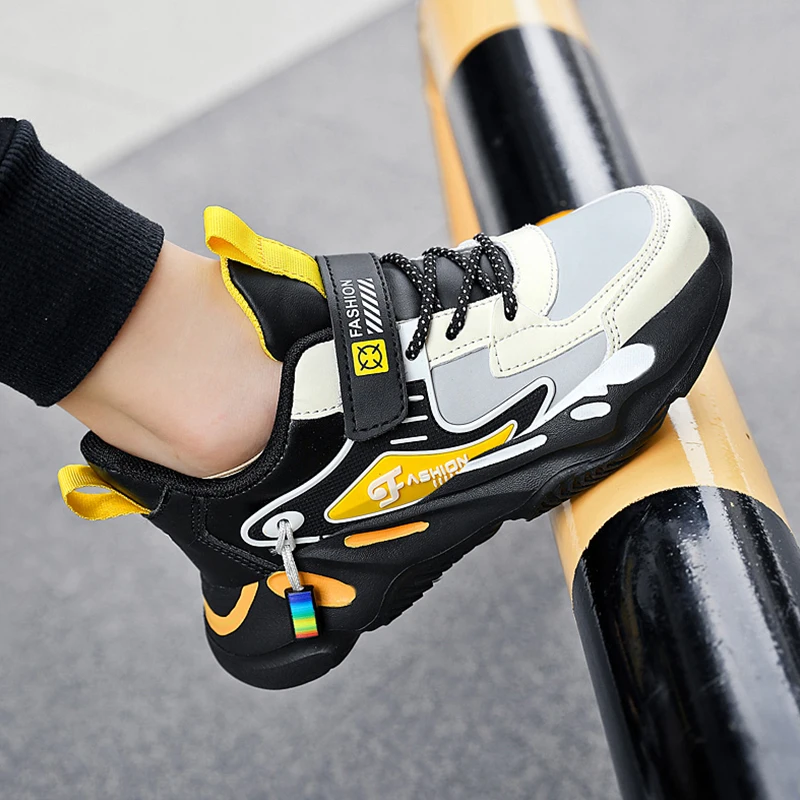 Kinderschuhe für Jungen, Schulsport, modisch, atmungsaktiv, für Kinder, Tennis, lässige Turnschuhe, bequeme flache Wanderschuhe für Kinder