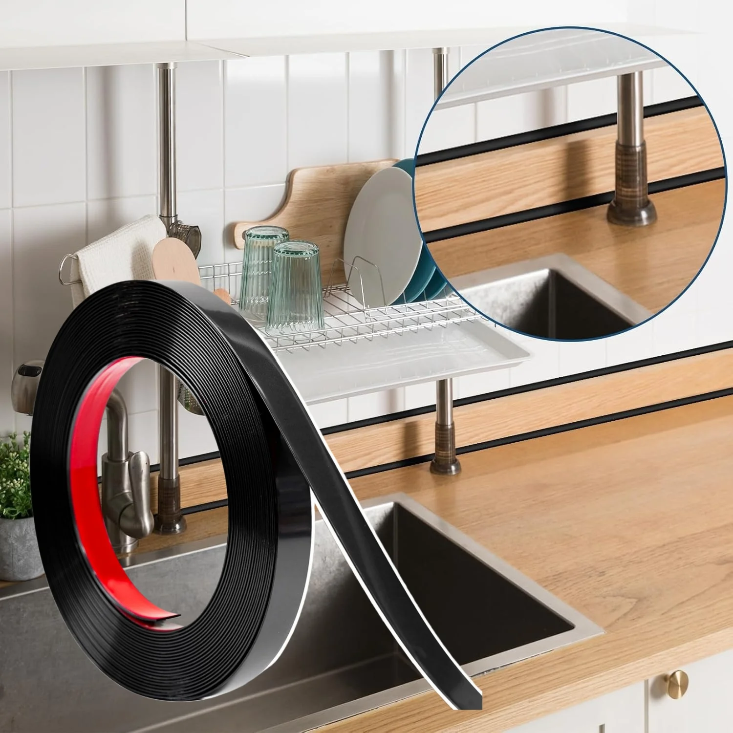 1pc PVC Selbst-Kleber Fliesen Aufkleber Band Boden Wasserdichte Wand Lücke Dicht Streifen Fliesen Schönheit Naht Aufkleber Hause decoratio