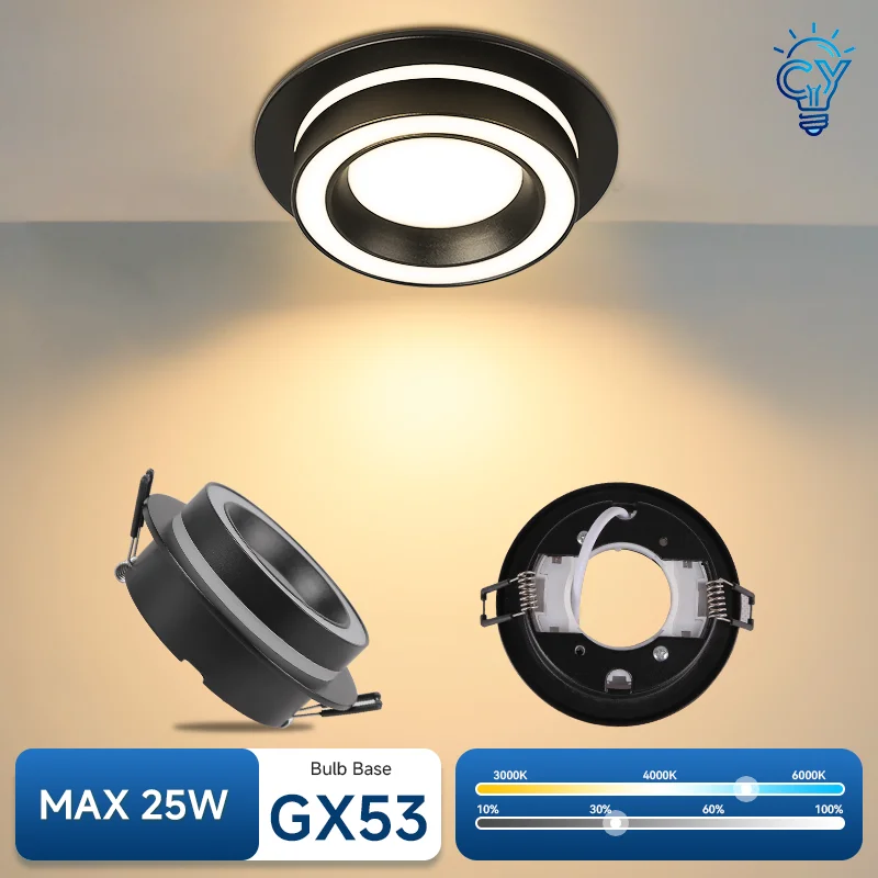 1-10 Stück LED-Einbaustrahler 25W Deckenspot Ersatz für GX53 Leuchtmittel Panelleuchte für Wohnzimmer Schlafzimmer Küche Rund Innenbereich