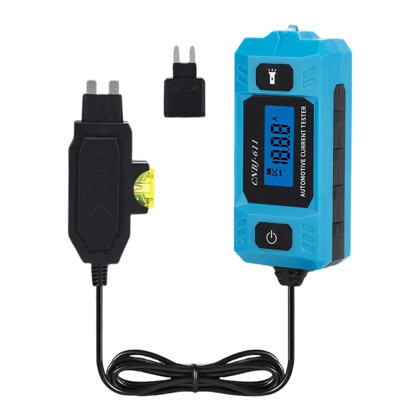 Auto-Relais-Tester 20A 48V Relais-Prüfgerät mit Frontlicht Hochpräziser Auto-Stromkreis-Prüfer mit LCD-Bildschirm für Heim und Garage Image