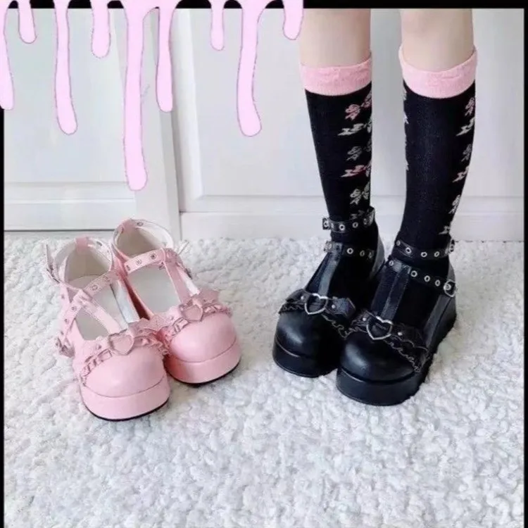 2025 neue Luxus Schuhe Plattform Gothic Punk Schuhe Lolita Damen Keile Mary Janes Casual Wohnungen Nette Schnalle Weibliche Schuhe Image