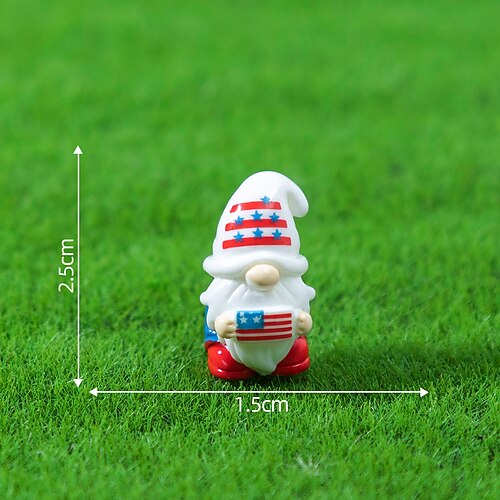 12er-Pack Mini-Osterzwerge, niedliche Getreidepuppen, Mikrolandschaft, DIY-Dekoration, kleiner Schreibtischschmuck Image