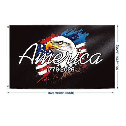 Feierlichkeiten zum 250. Jahrestag der Flagge der Vereinigten Staaten, Dekoration für den Innenhof, patriotische Dekoration, Gartenflagge Image