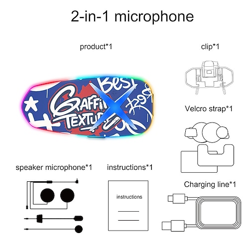 Farbenfrohe Bluetooth-Kopfhörer mit Helm, K15-Subwoofer, 3D-Surround-Sound, personalisierter, cooler Beleuchtung und KI-Sprachsteuerung Image