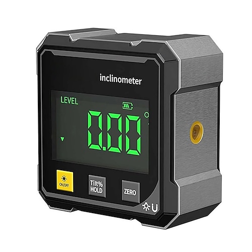 Digitaler Laser-Winkelmesser mit hoher Messgenauigkeit, großem LED-Display, Magnetfuß, USB-aufladbar Image