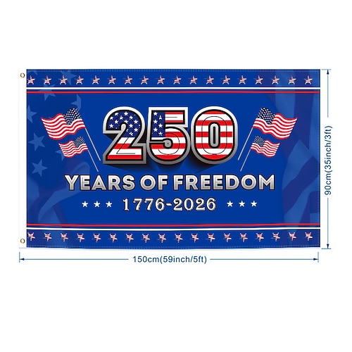 Feierlichkeiten zum 250. Jahrestag der Flagge der Vereinigten Staaten, Dekoration für den Innenhof, patriotische Dekoration, Gartenflagge Image