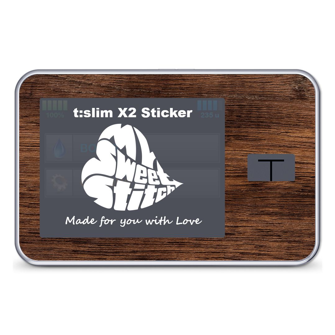 MySweetStitch | Tandem t:slim X2 Sticker Wood Dark 1 pz Accessori