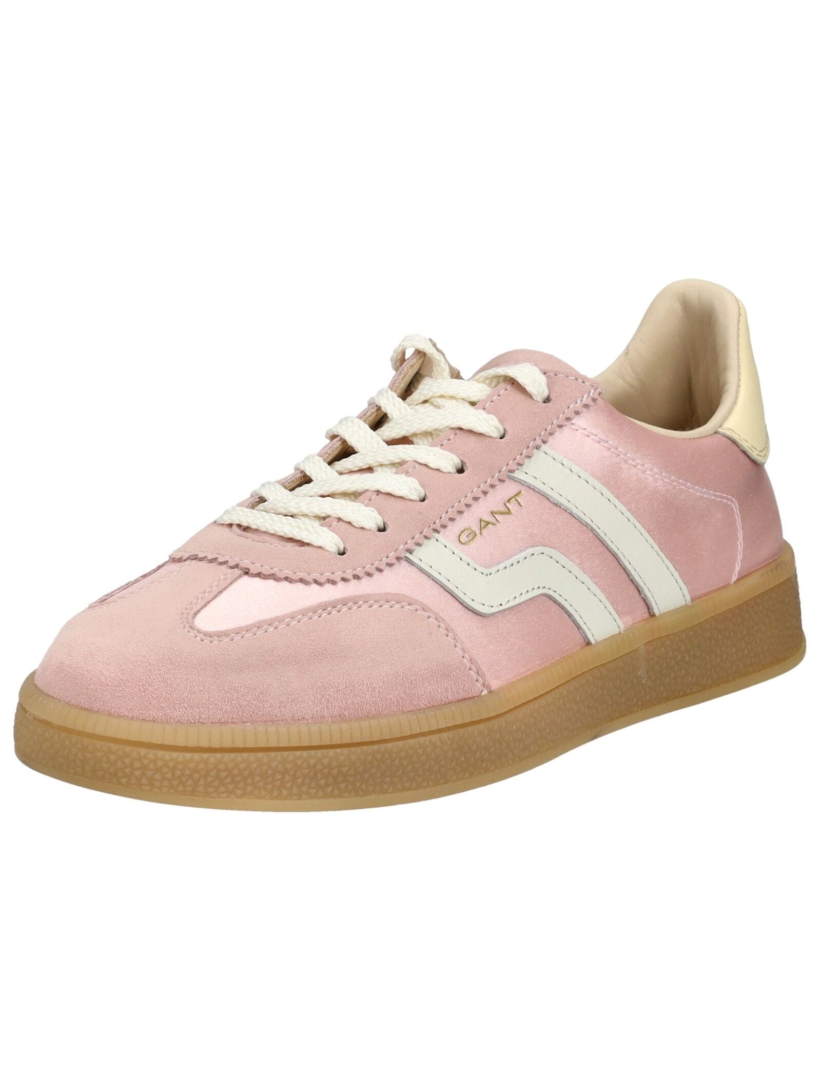 Sneaker GANT "Gant Sneaker Veloursleder/Textil", Damen, Gr. 41, rosa, weiß, Textil, Veloursleder, Schuhe Sneaker