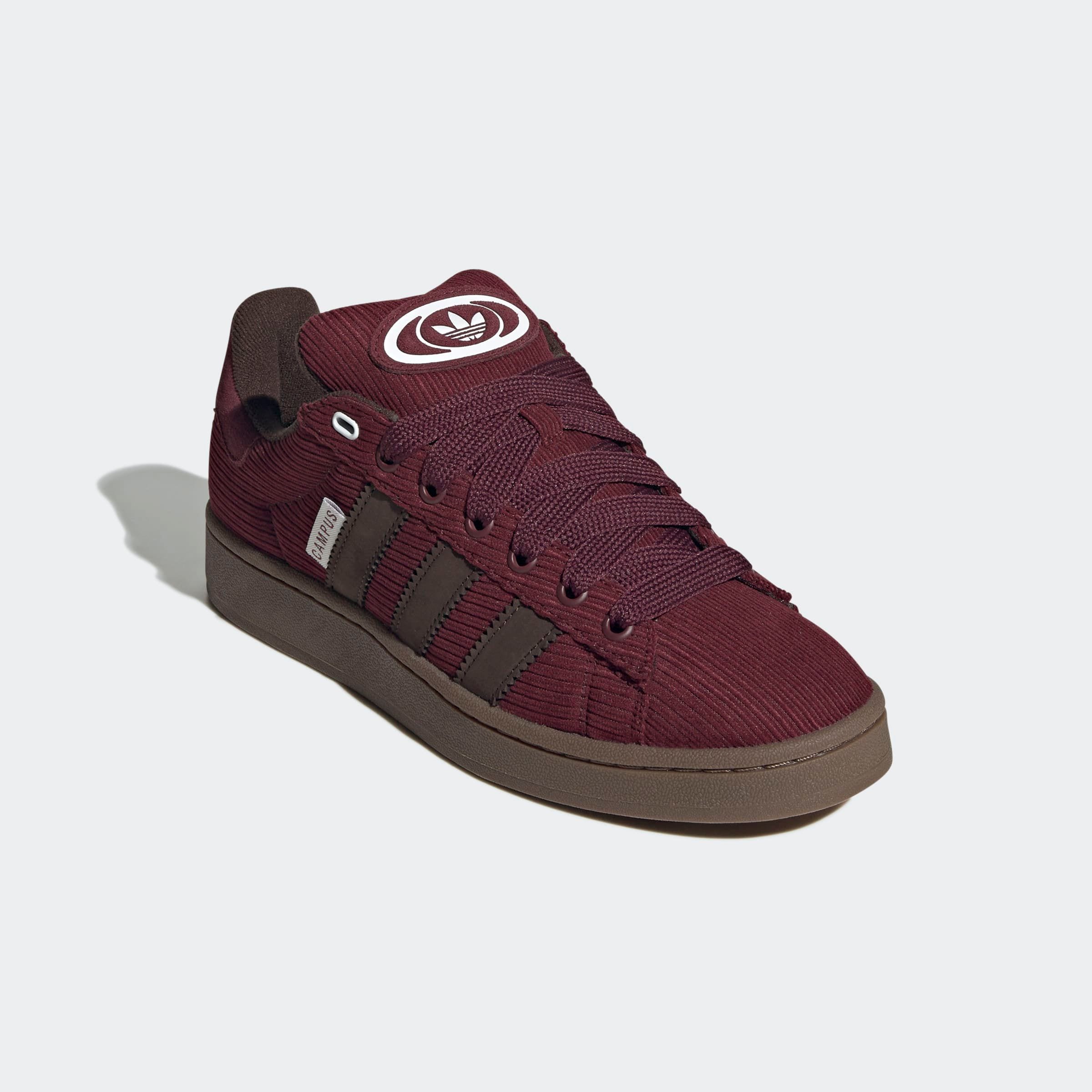 Sneaker ADIDAS ORIGINALS "CAMPUS 00S", Herren, Gr. 37, shadow rot, schwarz braun, cloud weiß, Leder, Textil, Schuhe Sneaker, Kortmaterial
