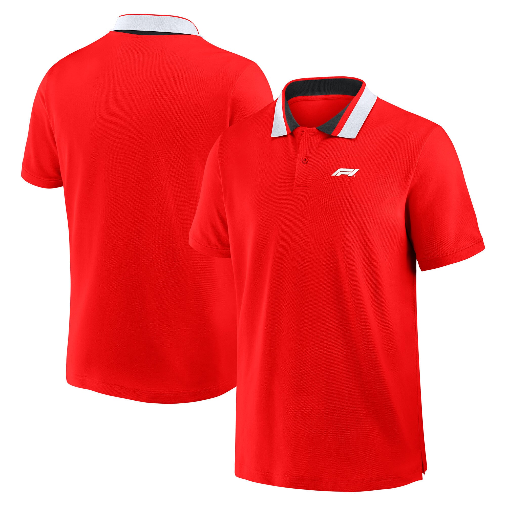 Polo piqué classique à liseré Formule 1 - Rouge ardent - Homme Taille: XL