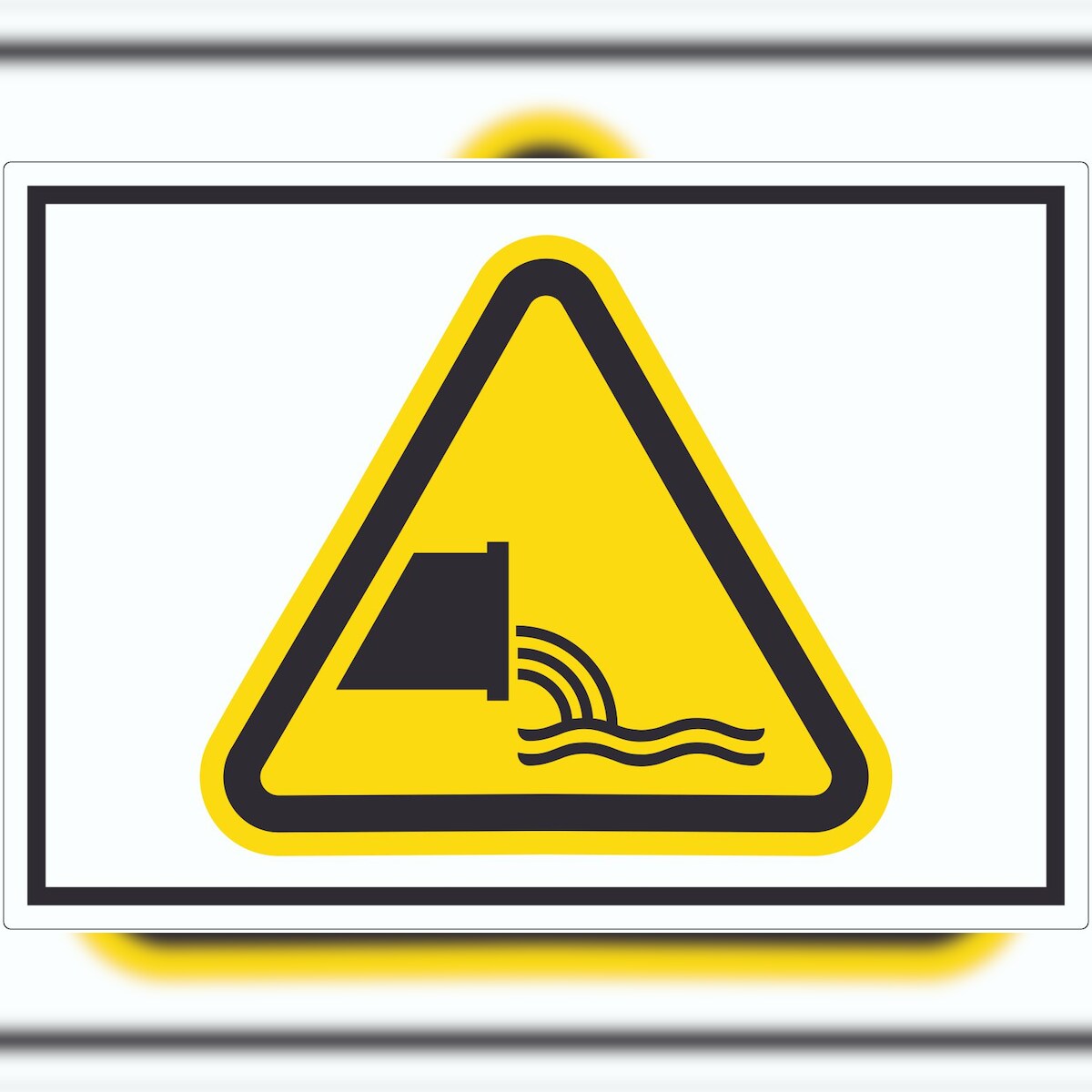 HB-Druck Aufkleber Warnung Abwassereinleitung Symbol A6 (105x148mm) Image