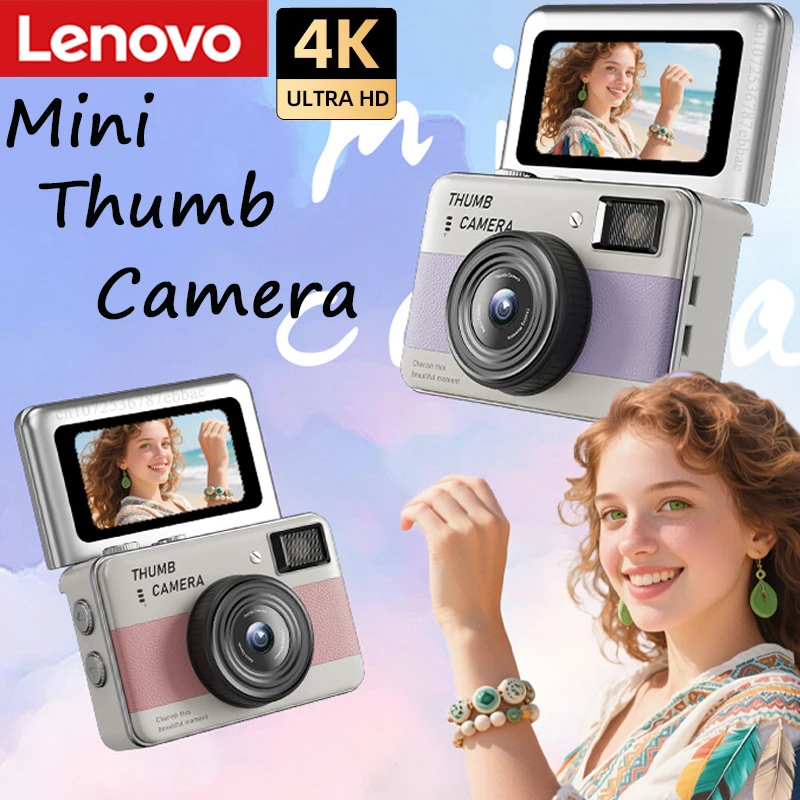 Lenovo 6800W Pixels Mini 180 ° Flip-Cover CCD-Kamera Ultra-Portable Studenten-Taschenkamera HD-Daumenkamera mit Mehrfachfiltern Image