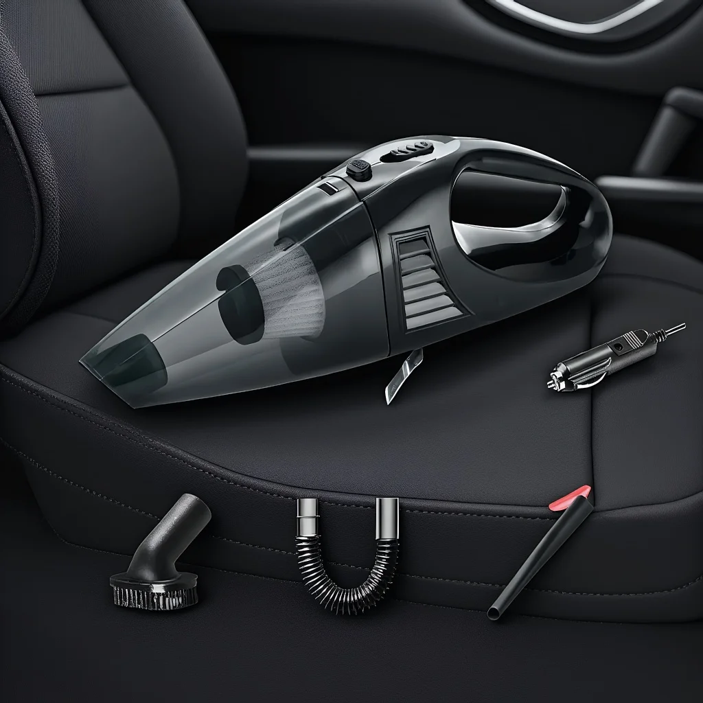 Kabelloser Auto-Staubsauger, tragbar, handgehalten – Dual-Use für Heim- und Auto-Netzkabel Image