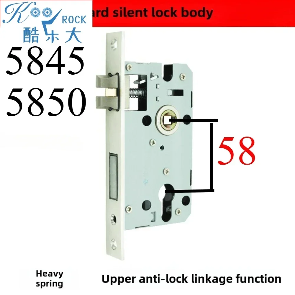 58-mm-Serie, geräuschloser Innentürschlosskörper, Türschloss-Teile für den Innenbereich aus Holz Image