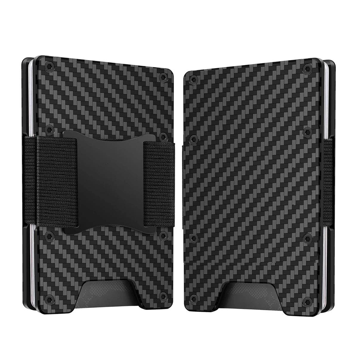 Portafoglio RFID minimalista Ultra-sottile in metallo in alluminio porta carte modello in fibra di carbonio titolare della carta di credito di identità