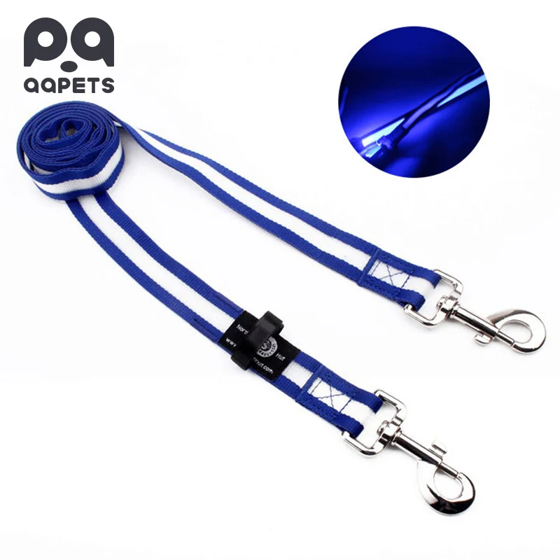 Lusso portatile USB ricaricabile in Nylon cucciolo di cane collare per animali domestici guinzaglio guinzaglio apribile funzione luce LED nessun montaggio richiesto