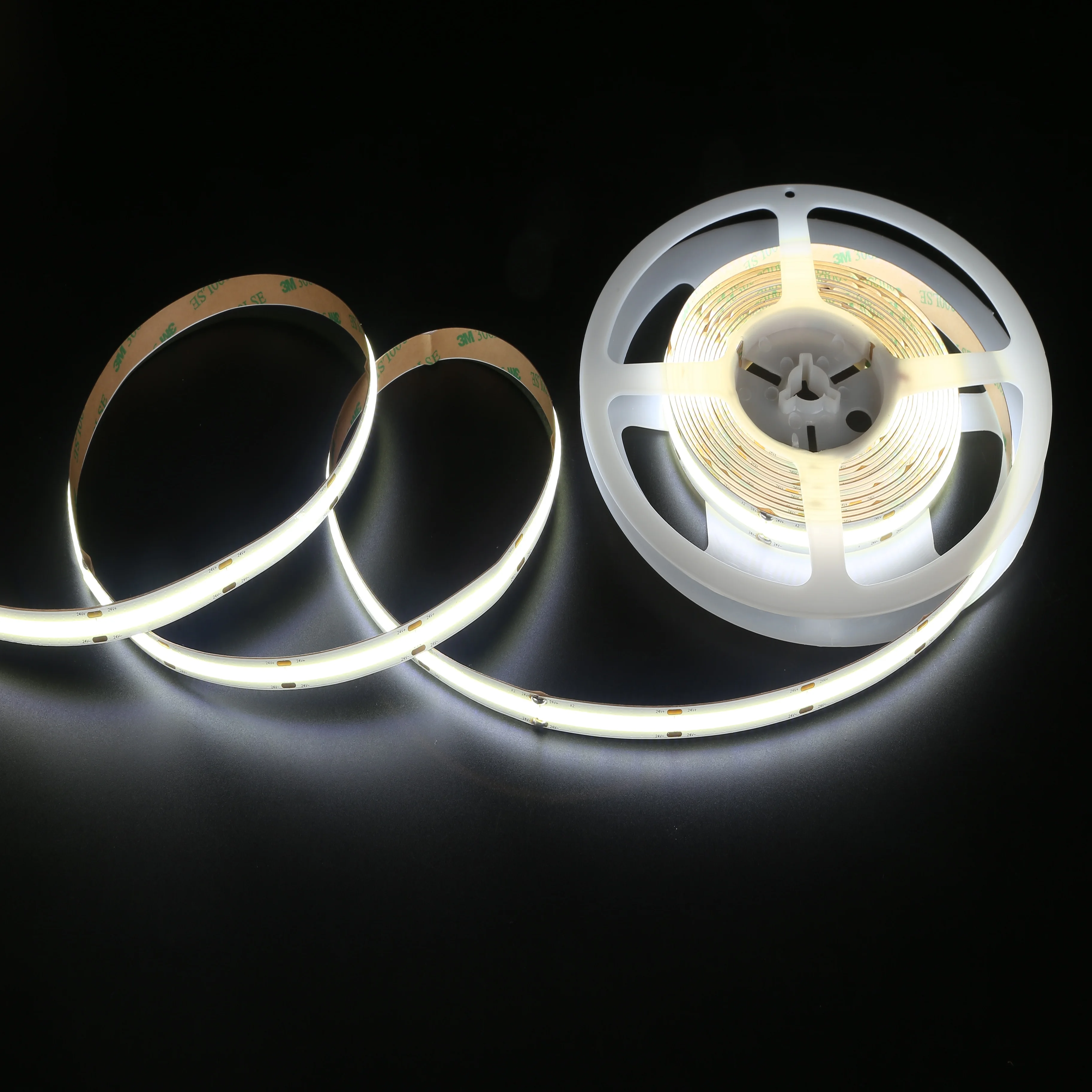 12V 24V CCT che cambia la luce flessibile della corda del nastro flessibile flessibile flessibile 320 bianca Led/M 8mm morbida flessibile striscia di luce