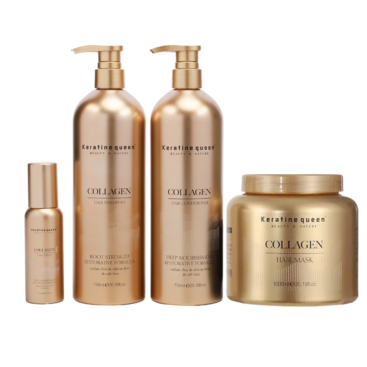 Commercio all'ingrosso OEM collagene organico cheratina Shampoo e balsamo per capelli danneggiati professionale pulizia quotidiana dei capelli Shampoo