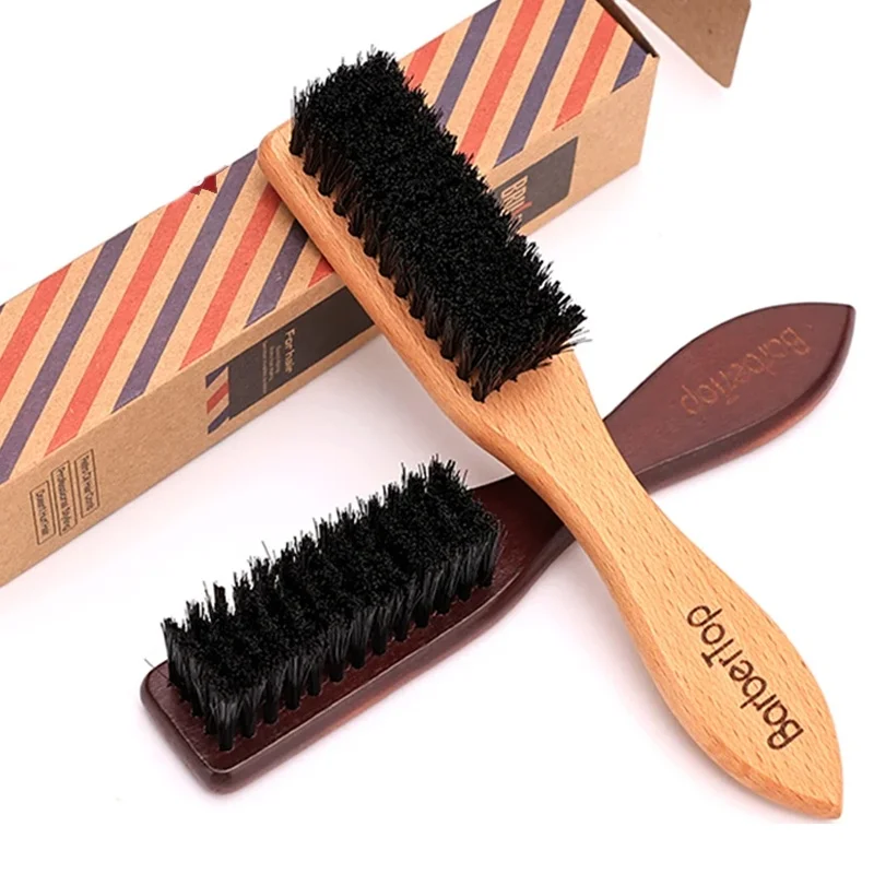 In bambù naturale spazzola per la pulizia con setole morbide di cinghiale manico in legno antistatico spazzola per capelli spazzola per capelli pettini
