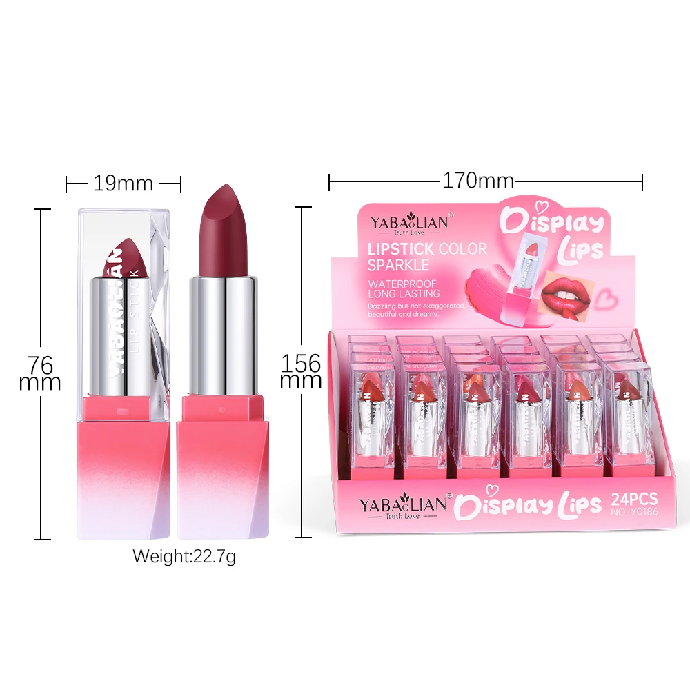 BAOLISHI di lusso rossetto rosa velluto opaco impermeabile pigmento rossetti di lunga durata rossetto trucco cosmetici Private Label