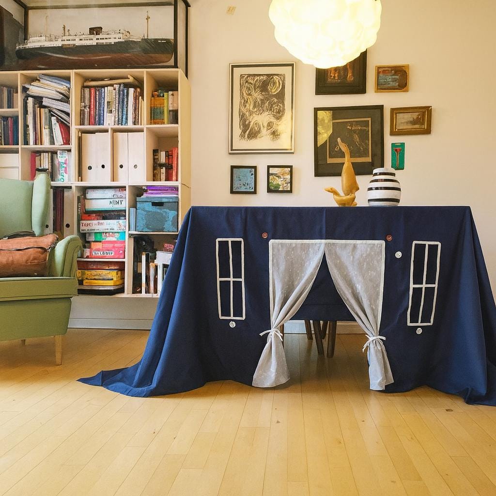 Casetta da gioco da tavolo, casetta da gioco, casetta da gioco con tovaglia, tenda da gioco, casetta da gioco da interno, casetta da gioco con tavolo