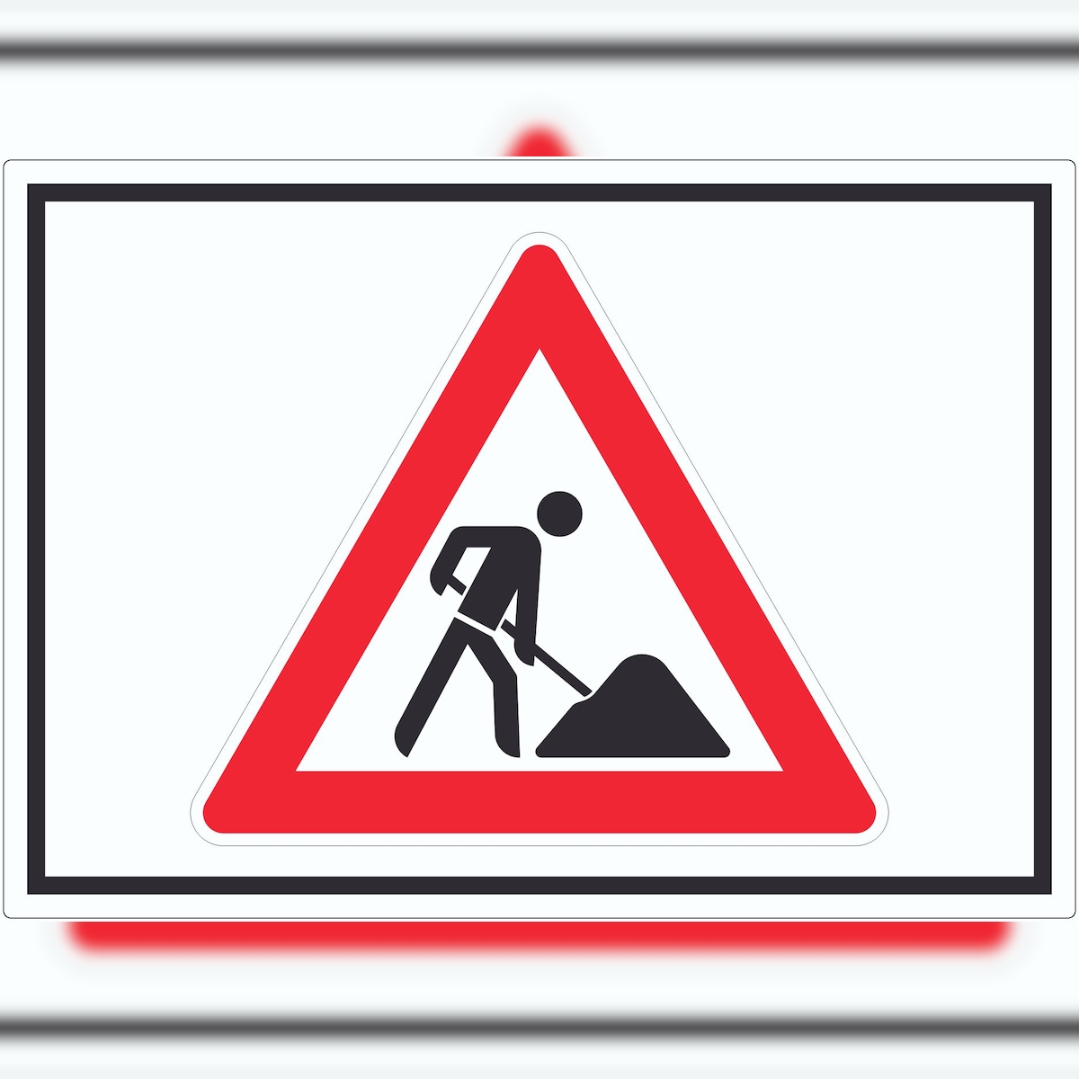 HB-Druck Achtung Baustelle Symbol Aufkleber Arbeitsstelle A6 (105x148mm) Image